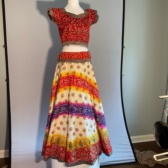 Vibrant Dopamine Bollywood Outfit in a Stunning Array of Colors, Hand Made - Picture 1 of 16